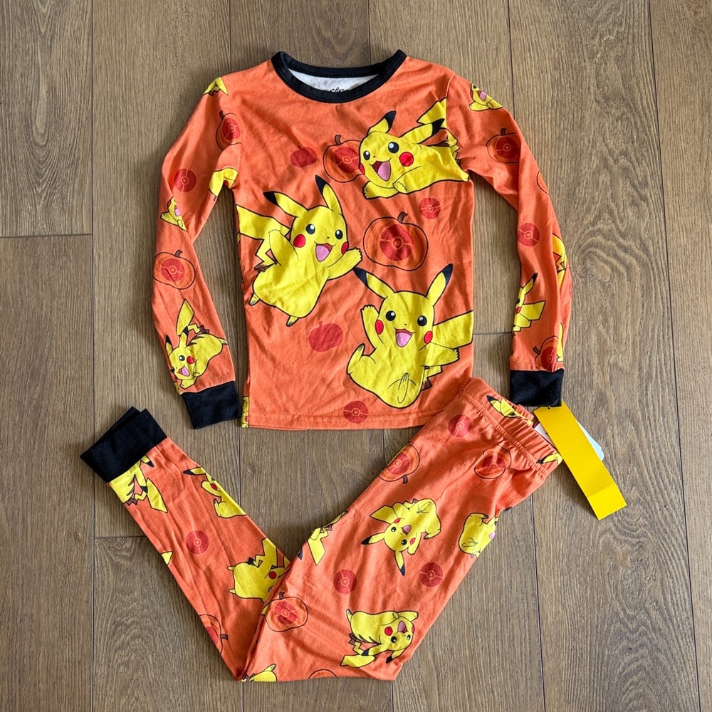 Pikachu Kids Pajamas - Size 10